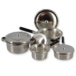 3 Casseroles et 1 faitout avec couvercle, Miniatures