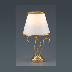 Lampe De Table LED Laiton Blanche