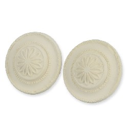 Rosaces plafond en plâtre 2pcs