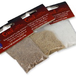 Lot de 3 sachets de sable blanc, beige, brun gros grains