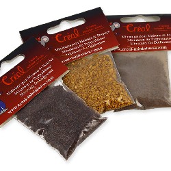 Lot de 3 sachets de sable 2 bruns, un ocre, gros grains