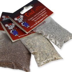 Lot de 2 sachets de gravier brun et gris, 1 sachet de gros gravier gris