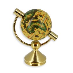 ancienne mappemonde globe laiton miniature 1/12