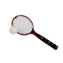 raquette de tennis avec balle miniature 1/12