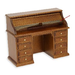 Bureau secrétaire fermeture coulissante -fonctionnelle mais manque 3 lames - meuble de collection Tr