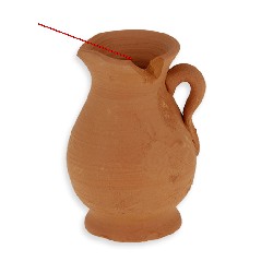 Haute cruche terre cuite 6 - abimée - 4 cm miniature 1/12