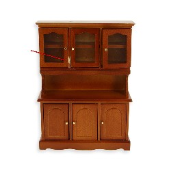 buffet de cuisine 3 portes merisier - abimé - miniature 1:12 meuble miniature 1/12