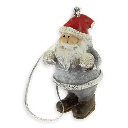 Père Noël avec boules de neige - bonnet cassé - 1/12