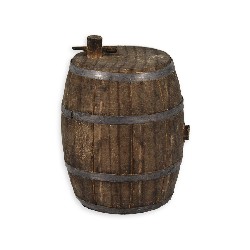 Grand tonneau haut avec robinet sur le dessus miniature 1/12