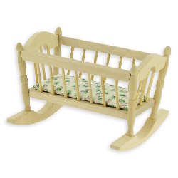 Berceau nature meuble miniature 1/12