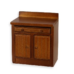 Element cuisine simple noyer meuble miniature 1/12