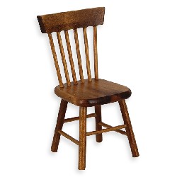 Chaise noyer meuble miniature 1/12