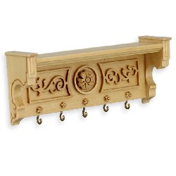 Garderobe chene clair meuble miniature 1/12