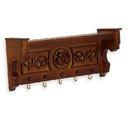 Garderobe noyer meuble miniature 1/12