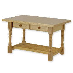 Table de cuisine av tiroirs chene clair, Meubles