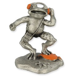 Miniature étain: grenouille walkman
