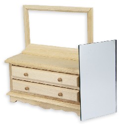 Meuble de toilette non verni meuble miniature 1/12