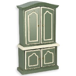 meuble deux-corps vert meuble miniature 1/12