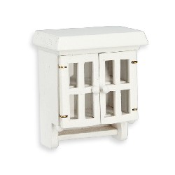 Armoire à pharmacie salle de bain blanche meuble miniature 1/12