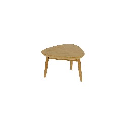 Table triangulaire teak meuble miniature 1/12