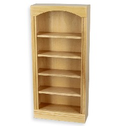 Bibliotheque simple chene clair meuble miniature 1/12