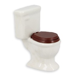 WC blanc porcelaine meuble miniature 1/12
