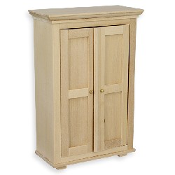 Armoire L Philippe chene clair meuble miniature 1/12