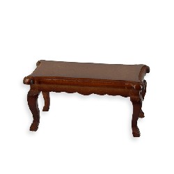 Table basse de salon noyer meuble miniature 1/12