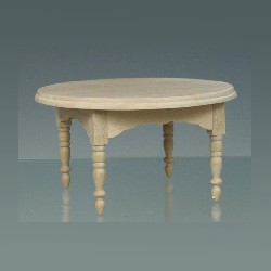 Table ronde non vernie, Meubles