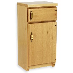 Element cuisine frigo chene clair meuble miniature 1/12